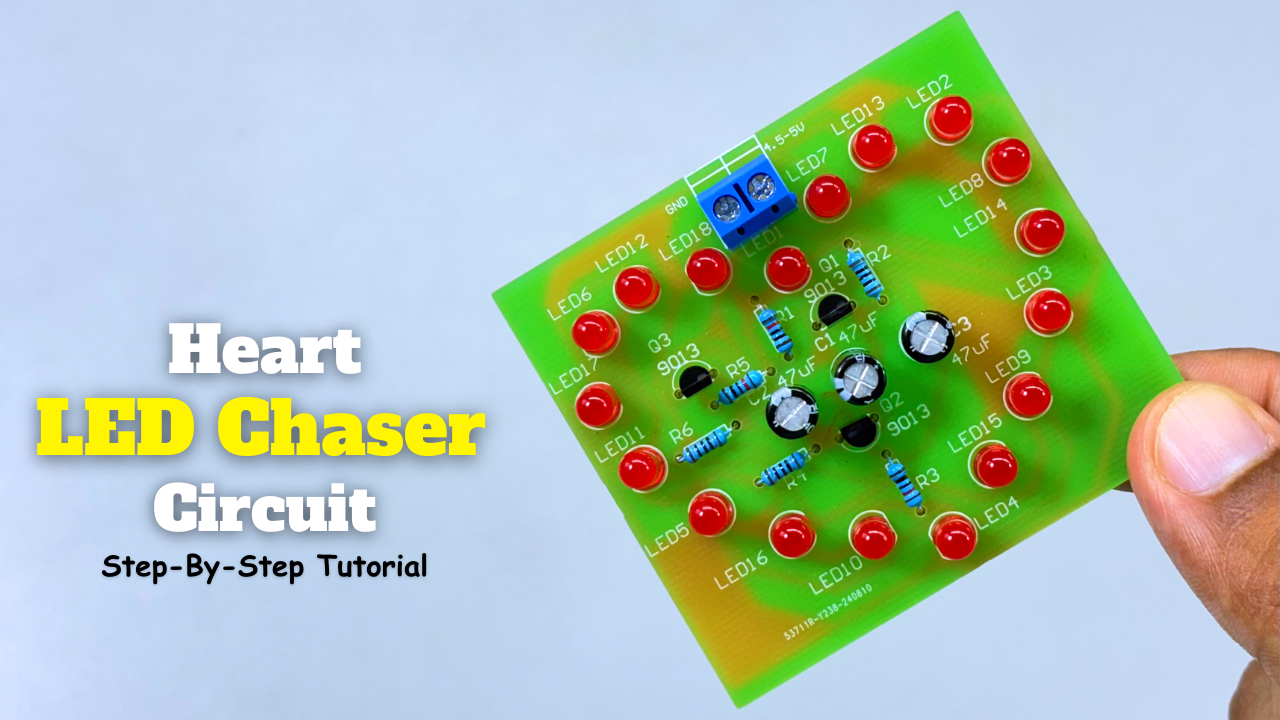 This Heart LED Chaser Circuit Looks Amazing!