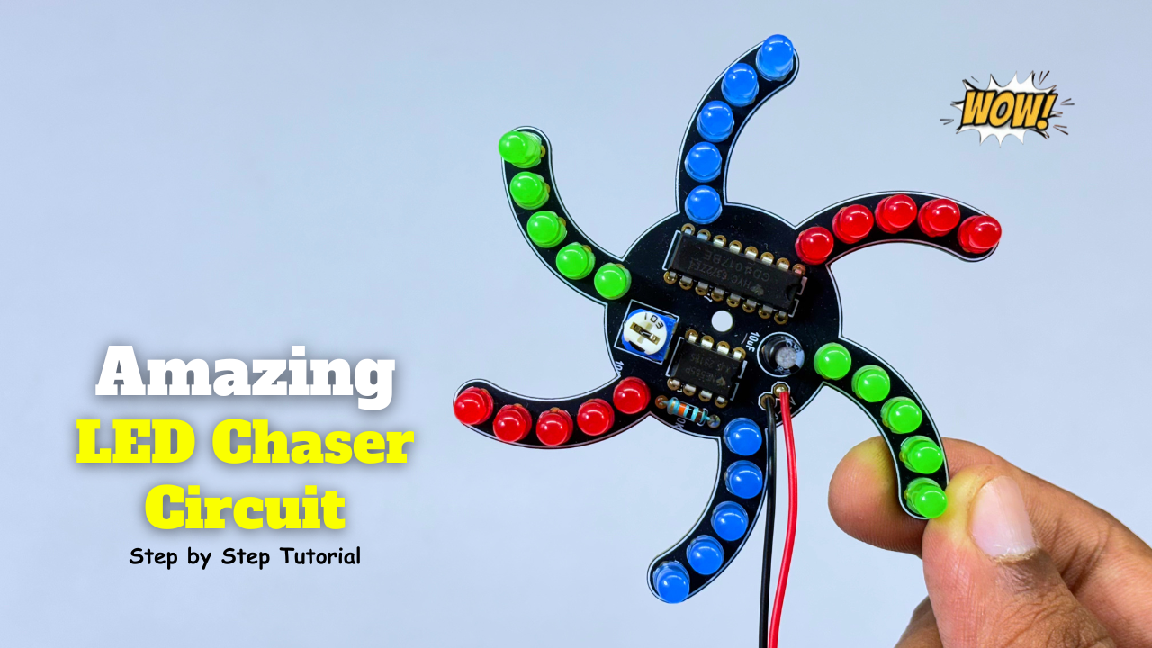 Amazing LED Chaser Circuit – Beautiful Decoration Idea