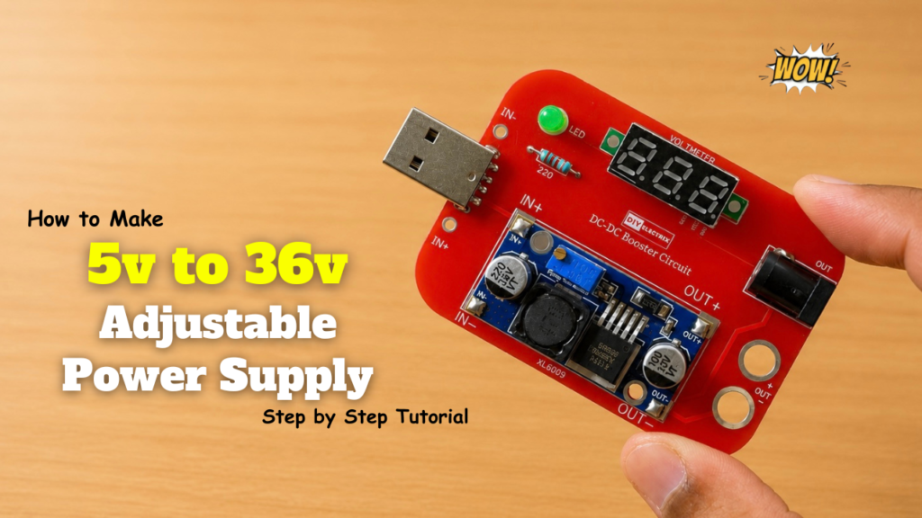 Making a 5V-to-36V Adjustable Power Supply Circuit!